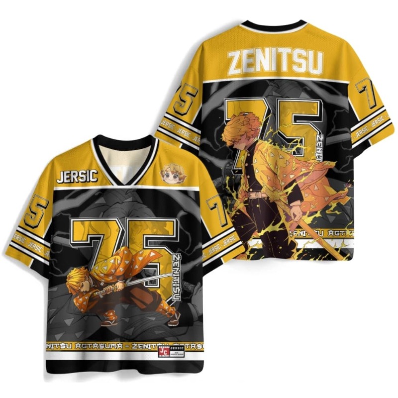Anime Merchandise Demon Slayer - Camiseta de Anime Demon Slayer Zenitsu,