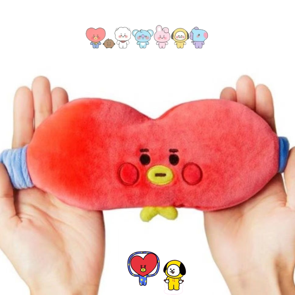 Cute Anime Merchandise - Antifaz de peluche BT21 con diseño